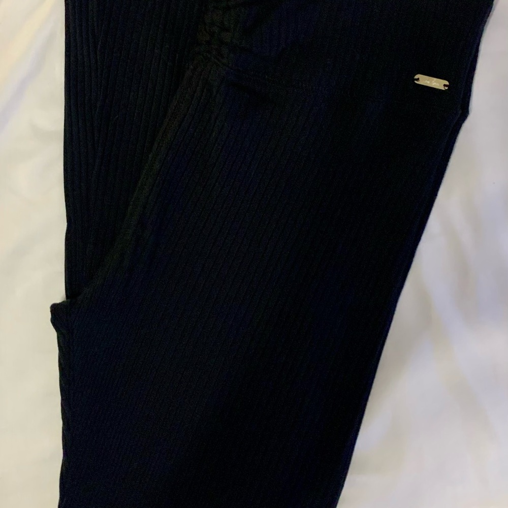 Girl’s Justice Ribbed Knit Pants - Black Size XL